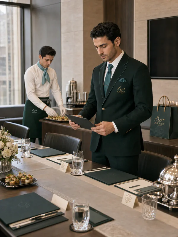 A Mirsam manager preparing an executive event