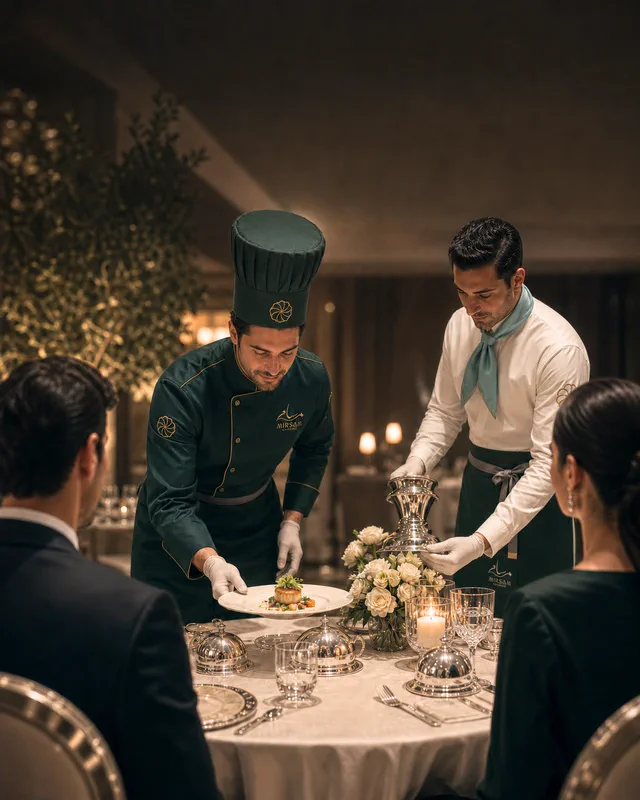 An intimate VIP table attended by the Mirsam team