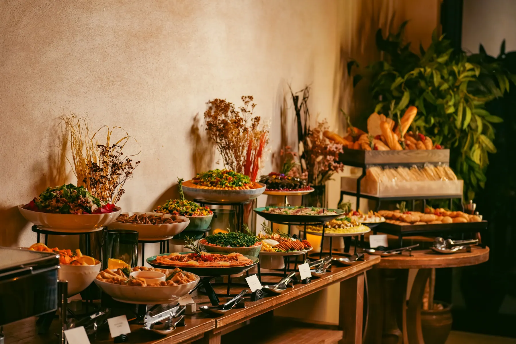 Buffet dinner gathering setting — photograph 1 of 2